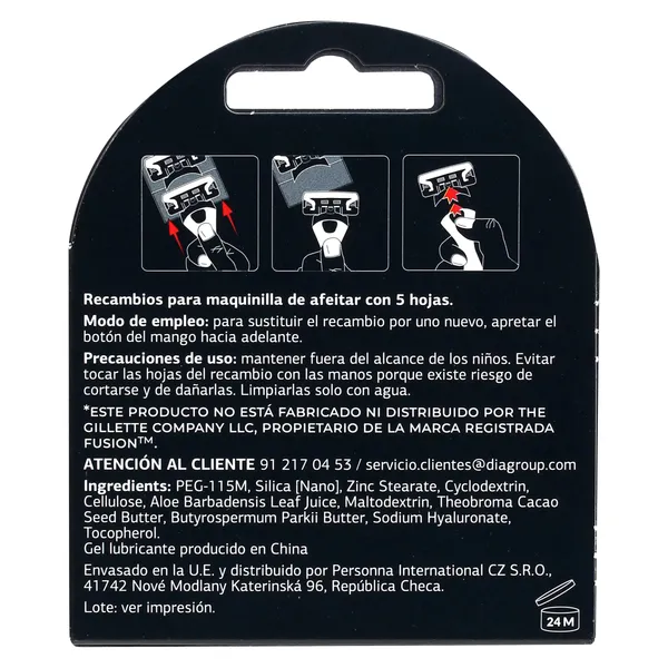 Recambios maquinilla de afeitar 5 hojas Imaqe de Dia blister 4 unidades 4