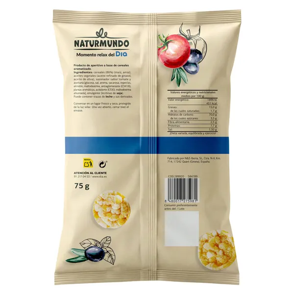 Mini tortitas sabor campesina Dia Naturmundo bolsa 75 g 2