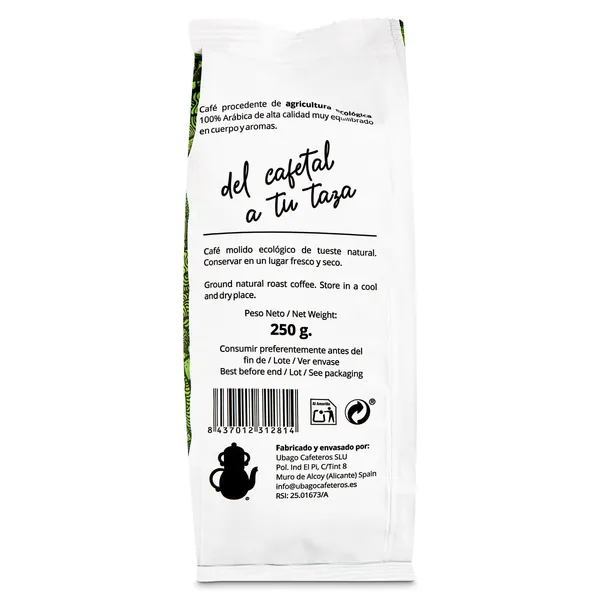 Café molido ecológico suave Mascaf 250 g 3