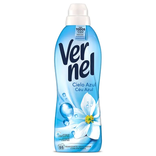 Suavizante cielo azul Vernel 55 lavados 2