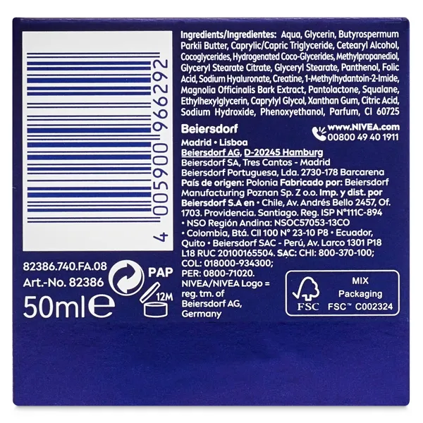 Crema facial de noche antiedad intensiva Nivea Cellular frasco 50 ml 2