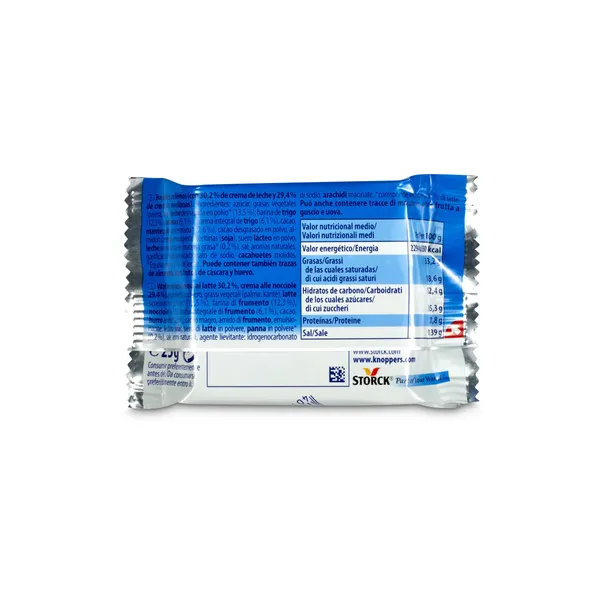 Barquillos rellenos de crema con leche y cacao Knoppers bolsa 75 g 2