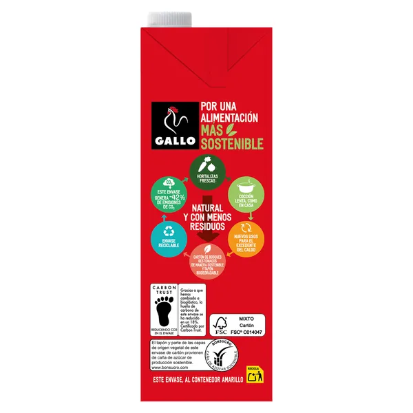 Caldo natural de cocido Gallo brik 1 L 2