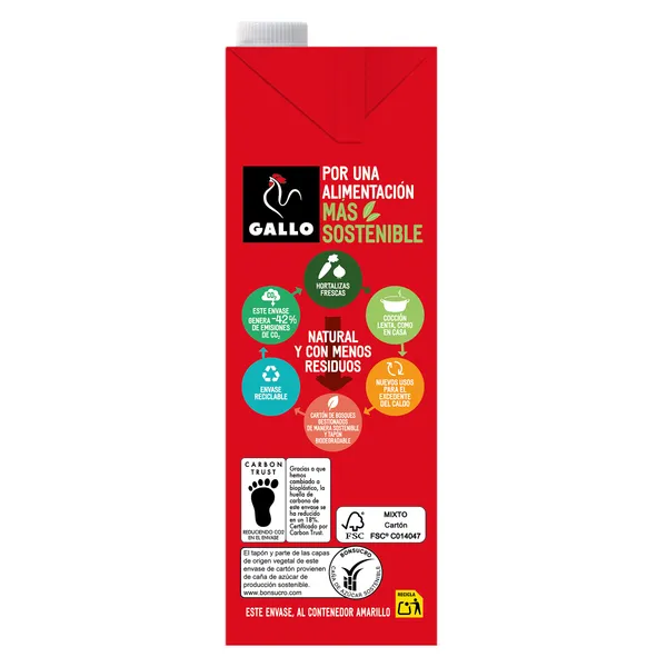 Caldo natural de verduras Gallo brik 1 l 2