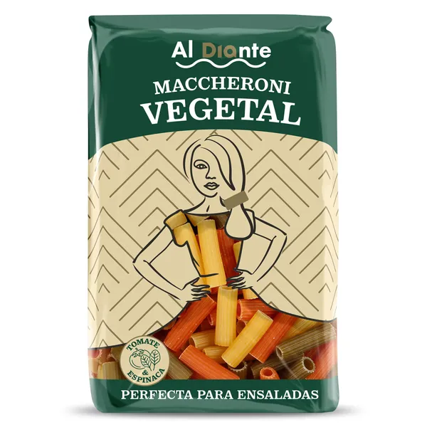Macarrón vegetal Al Diante Dia bolsa 500 g