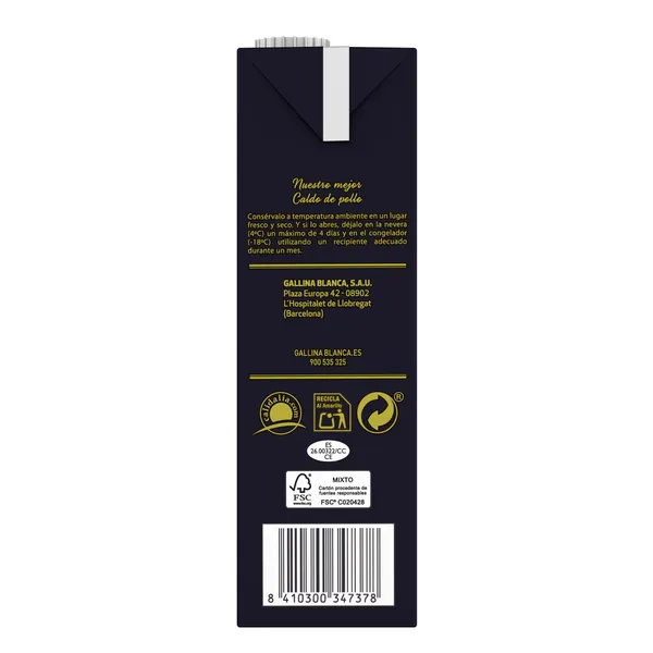 Caldo de pollo gourmet Gallina Blanca 1 L 3