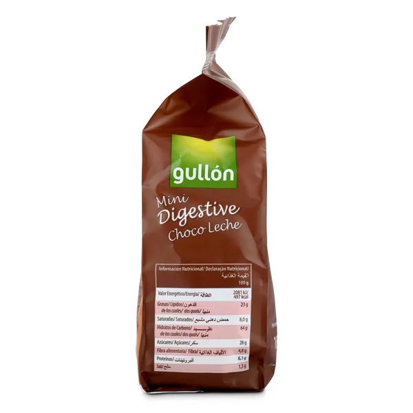 Mini galletas digestive de chocolate con leche Gullón bolsa 160 g 3