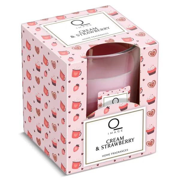 Vela perfumada nata y fresa Dia Imaqe caja 1 unidad 3