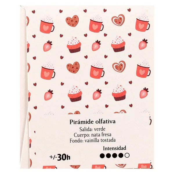 Vela perfumada nata y fresa Dia Imaqe caja 1 unidad 4