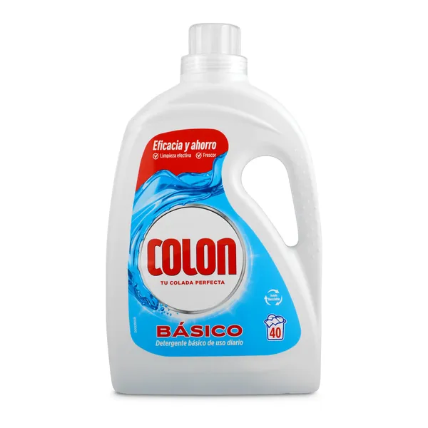 Detergente máquina líquido básico Colon botella 40 lavados 2