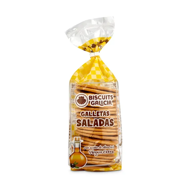 Galletas saladas con aceite de oliva virgen extra Biscuits Galicia bolsa 200 g 2