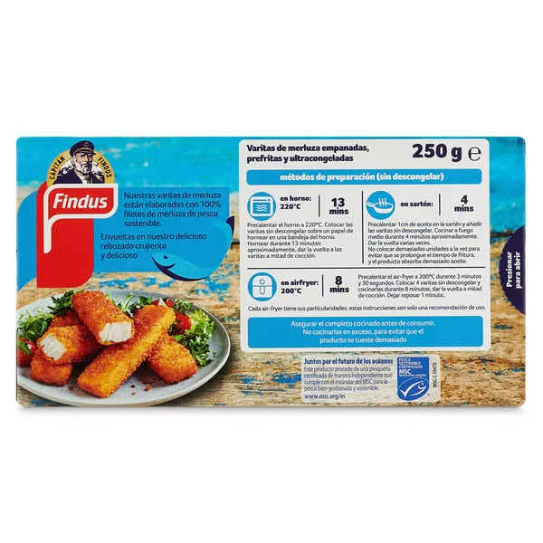 Varitas de pescado MSC Findus 250 g 5