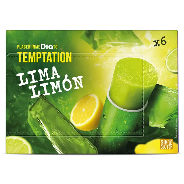 Polos sabor tropical lima-limón Dia Temptation 6 x 112 g 2