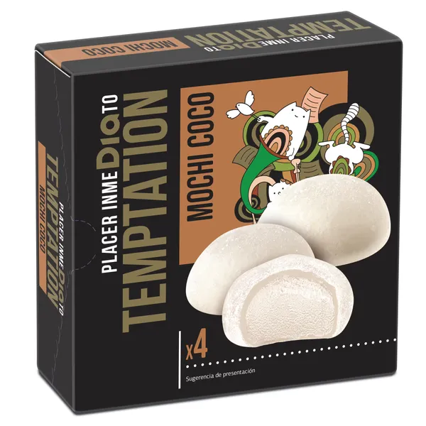Helado mochi de coco 4 unidades Temptation de Dia caja 140 g