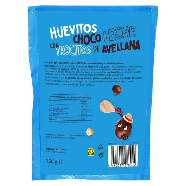 Mini huevos de chocolate rellenos Dia Temptation 150 g 3