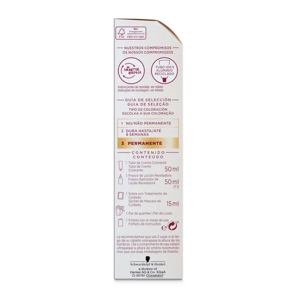 Tinte intensive age color 9.0 rubio claro Palette caja 1 unidad 3