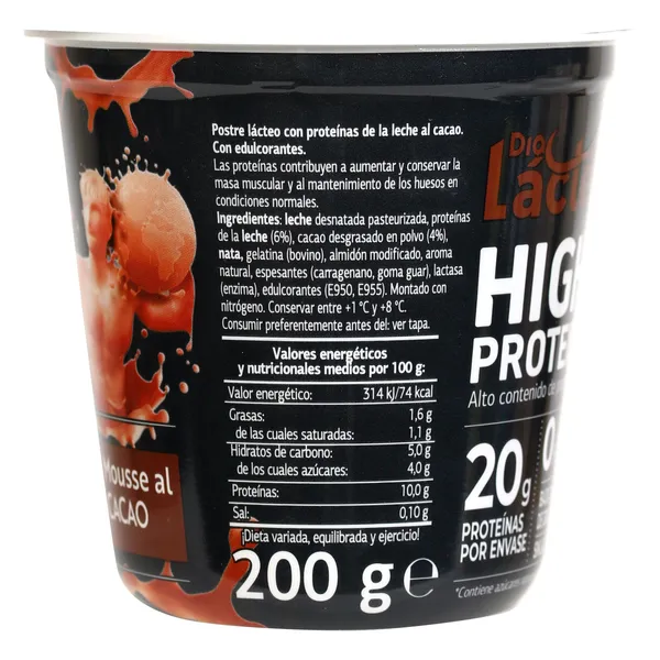 Mousse de cacao alta en proteínas Dia Láctea 200 g 5