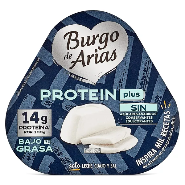 Queso fresco protein plus Burgo de Arias 3 x 70 g 2