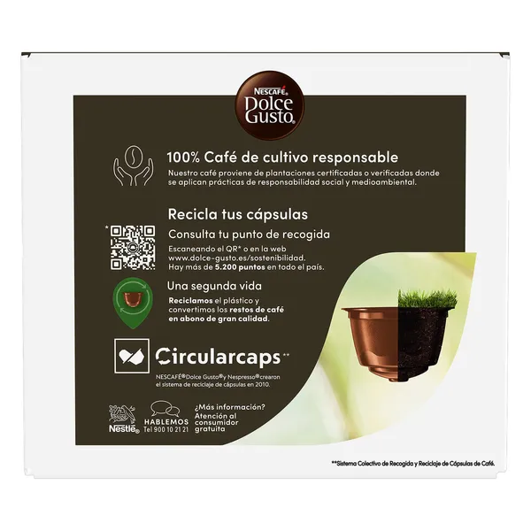 Cápsulas de café espresso intenso descafeinado red Dolce Gusto 30 unidades 2