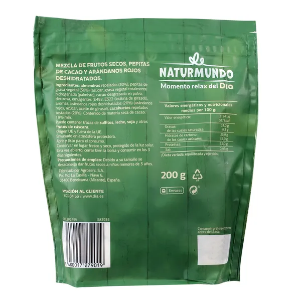 Mix de frutos secos enjoy Dia Naturmundo 200 g 3
