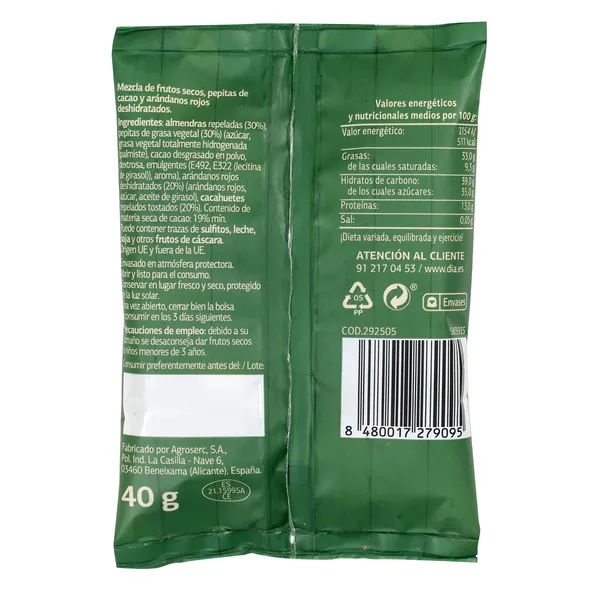 Mix de frutos secos enjoy Dia Naturmundo 40 g 3