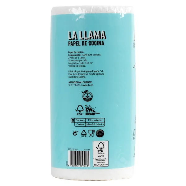 Papel de cocina Dia La Llama 2 unidades 4