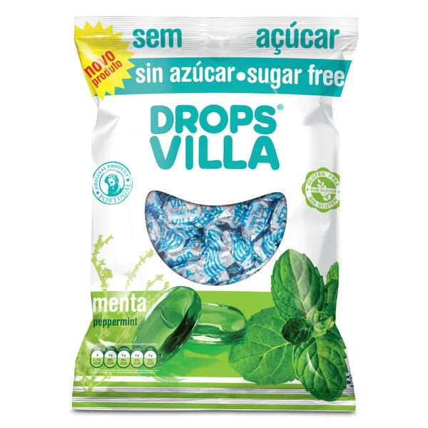 Caramelos de menta sin azúcar Drops villa bolsa 100 g 2