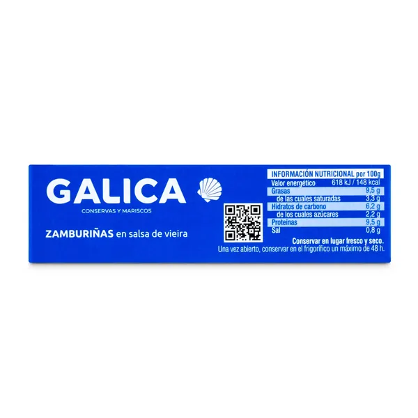 Zamburiña en salsa vieira Galica lata 63 g 4