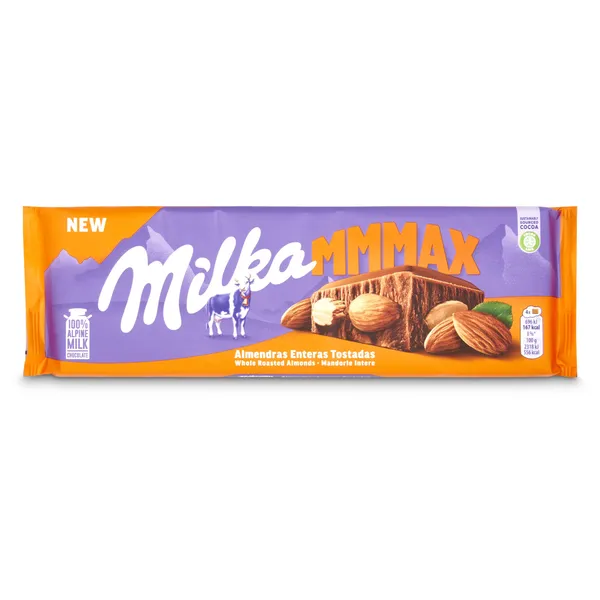 Chocolate con almendras enteras Milka 300 g 2