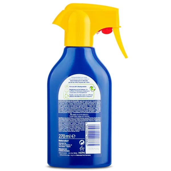Protector solar infantil protege & cuida spf 50+ Nivea spray 270 ml 2