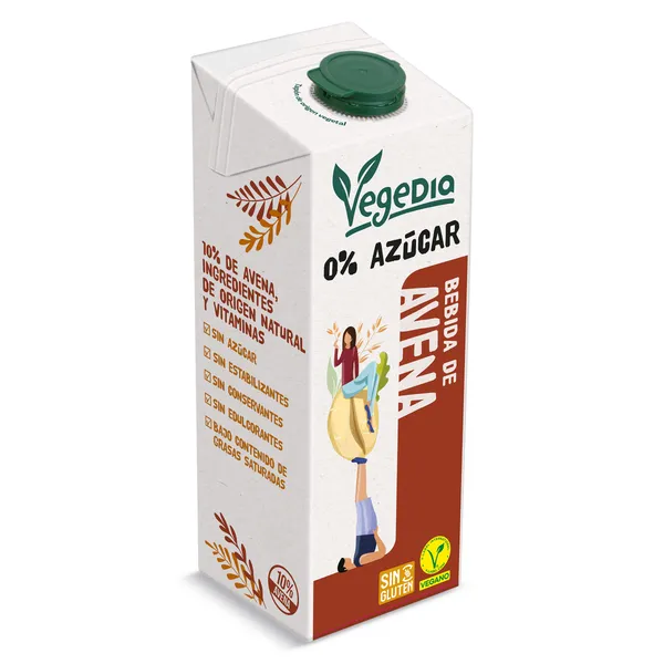 Bebida de avena 0% azúcares Vegedia brik 1 l