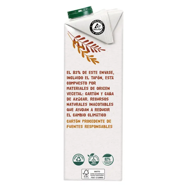 Bebida de avena 0% azúcares Vegedia brik 1 l 4