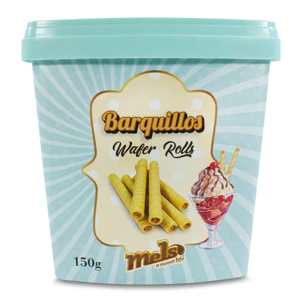 Barquillos Mels bote 150 g 2