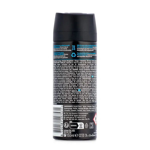 Desodorante aqua bergamot Axe spray 150 ml 2