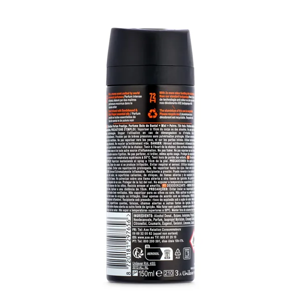 Desodorante copper santal Axe spray 150 ml 2