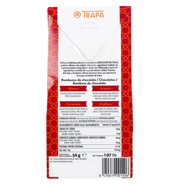 Surtido de bombones seducción Trapa bolsa 56 g 3
