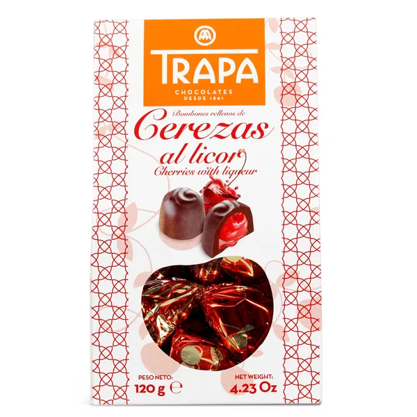 Bombones rellenos de cereza al licor Trapa bolsa 120 g 2
