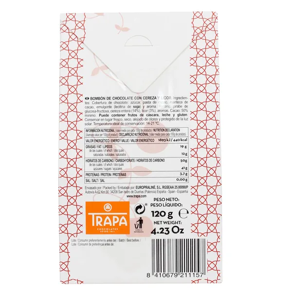 Bombones rellenos de cereza al licor Trapa bolsa 120 g 3