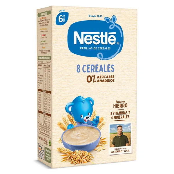 Papilla de 8 cereales Nestlé caja 475 g