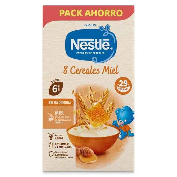 Papilla de 8 cereales con miel Nestlé 725 g 2