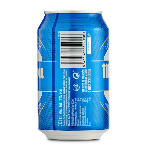 Cerveza sin alcohol Mahou 33 cl 3