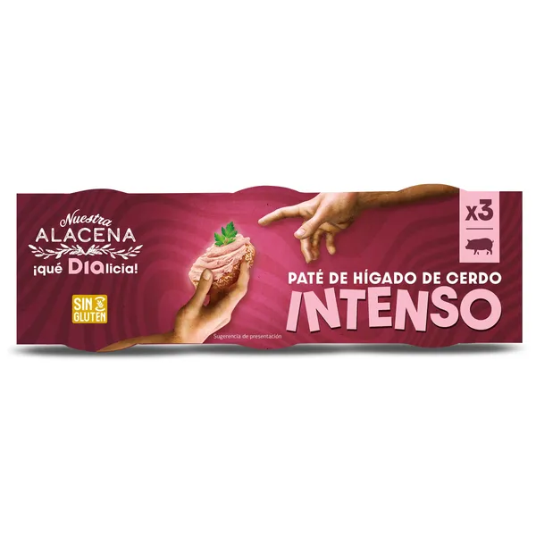 Paté de cerdo intenso Dia Nuestra Alacena pack 3 x 75 g 2