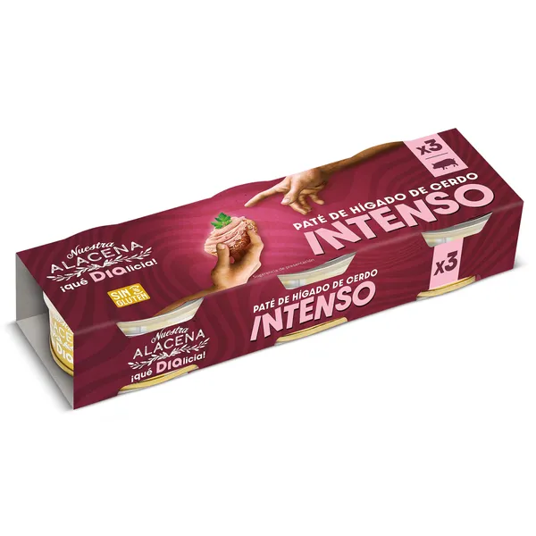 Paté de cerdo intenso Dia Nuestra Alacena pack 3 x 75 g