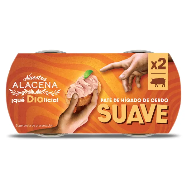 Paté de hígado de cerdo suave Nuestra Alacena de Dia pack 2 x 75 g 2