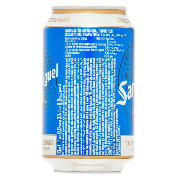 Cerveza 0,0% alcohol San Miguel 33 cl 2