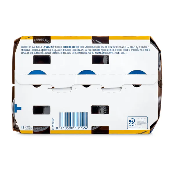 Cerveza dorada El aguila botella 6 x 20 cl 3