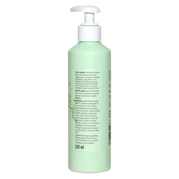 Body milk hidratante natural activo prebiótico ecocert Dia Imaqe 250 ml 4