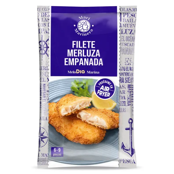 Filetes de merluza empanada Dia Mari Marinera bolsa 600 g