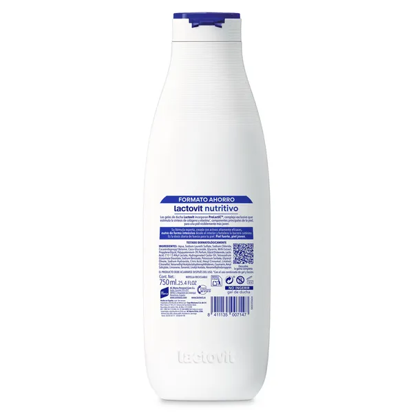 Gel de ducha nutritivo Lactovit 750 ml 3