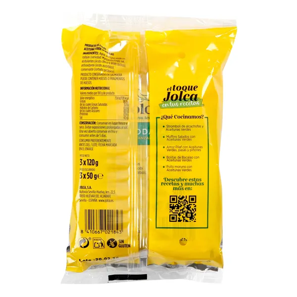 Aceitunas manzanilla en rodajas Jolca 3 x 50 g 3